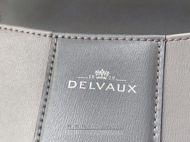 DELVAUX女包 Brillant手袋 德爾沃女手提包 Dv0020原版拼色灰 比利時Delvaux單肩包  fcs1297